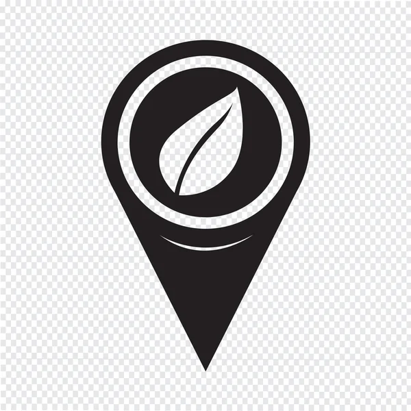 Map Pointer Leaf Icon