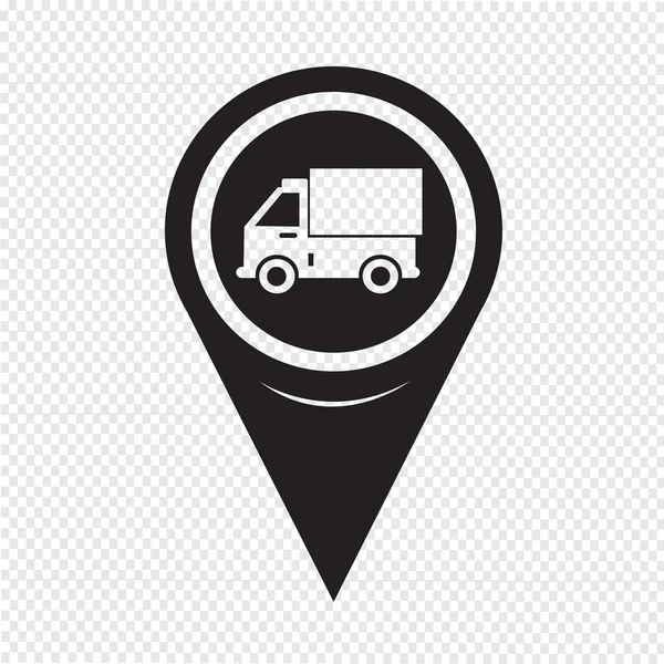 Map Pointer truck icon
