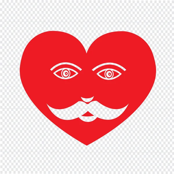 Heart Face Emotion Icon Illustration sign design