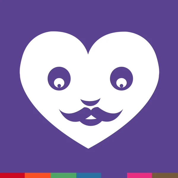 Heart Face Emotion Icon Illustration sign design