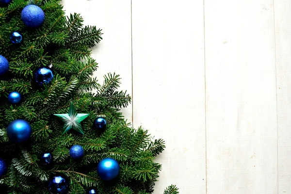 Blue ornament balls Christmas tree