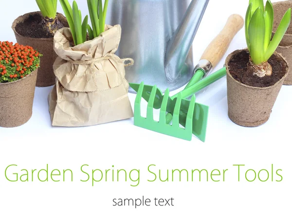 Garden Spring Summer Tools isolated white background