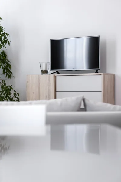 Detail of modern living-room - wall with TV