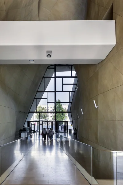 Entrance hall in Museum of History of Polish Jews in Warsaw