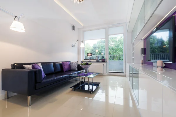 Modern living room in white design