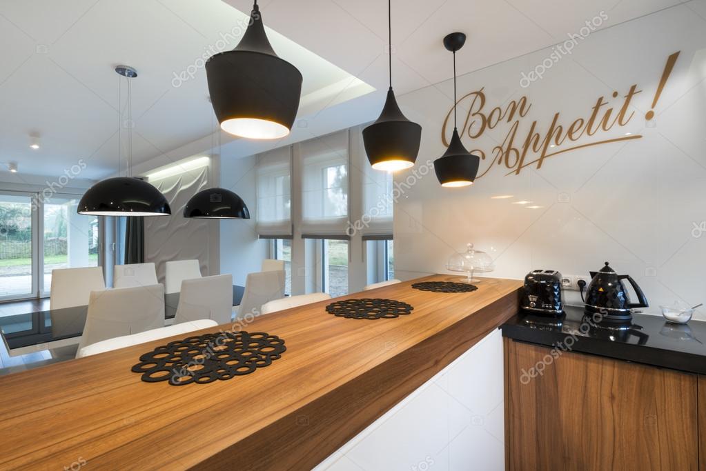 Moderno diseño de interiores sala comedor — foto de stock ...