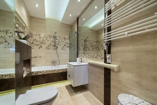 Luxurious bathroom in small apartment