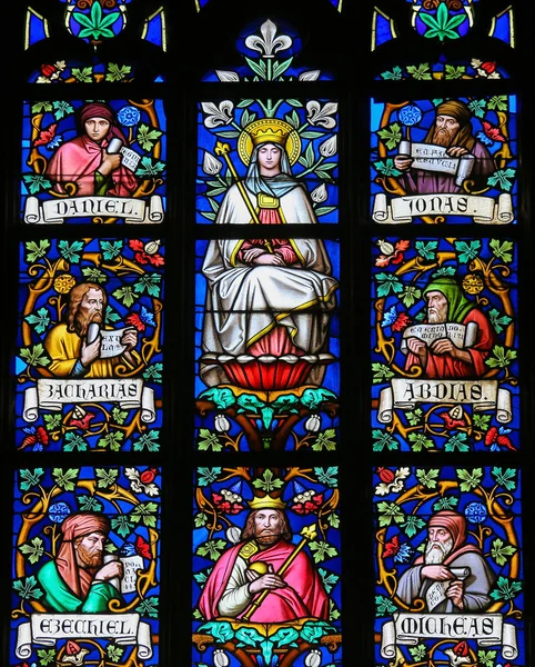 Stained Glass - Mother Mary and Prophets