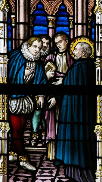 Stained Glass - Saint Francis Xavier and Martim Alfonso de Souza