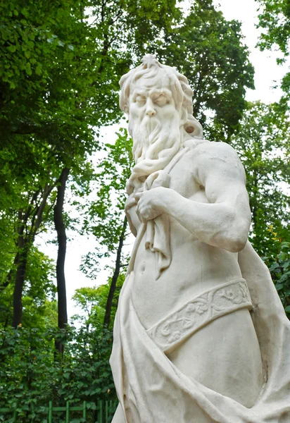 Antic statue in the Summer Gardens park in Saint-Petersburg