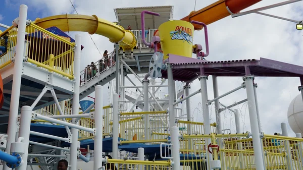 Water slides on the Carnival Breeze