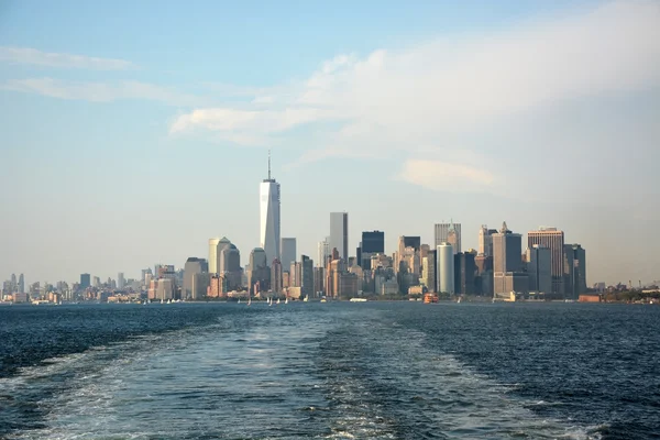 Panoramic image of lower Manhattan skyline