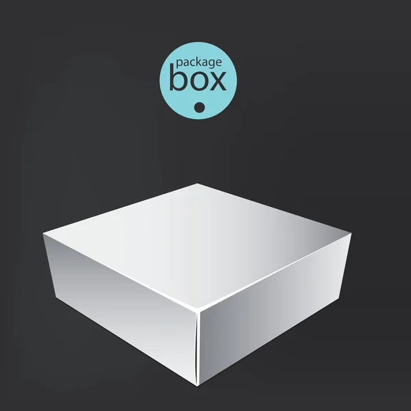 White package box. Packaging mock up template. Good for a food, electronics, software, cosmetics design and other products. Vector illustrated