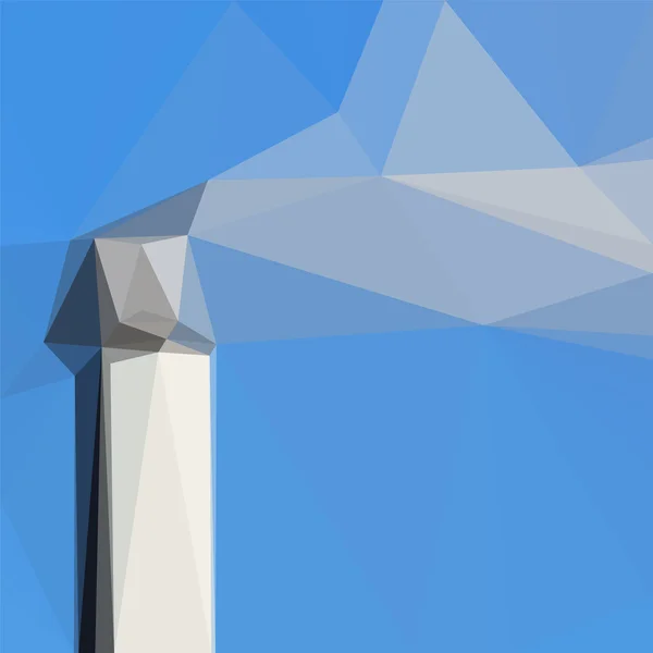 Pipe white smoke against blue sky polygon low triangular vector poly