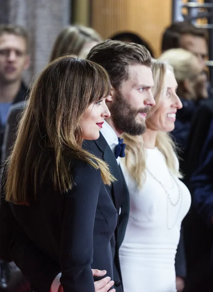 Dakota Johnson, Jamie Dornan and Sam Taylor-Johnson