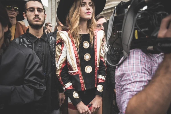 Eccentric and fashionable people during Milan fashion week 2014