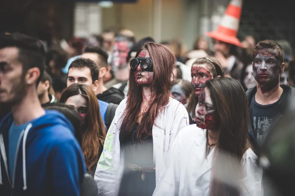 Zombies parade held in Milan october 25, 2014