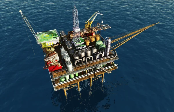 Oil Rig 3d render