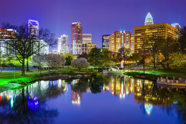 Charlotte, North Carolina Park Cityscape