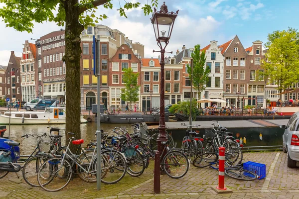 Bikes on Amsterdam street, Holland, Netherlands