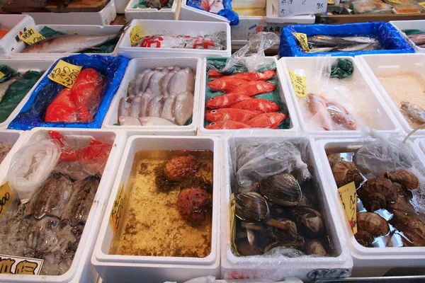Seafood market in Japan