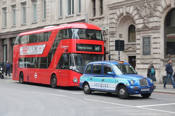 London bus and taxi