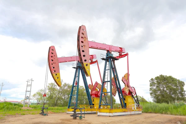 Pink Oil pump oil rig energy industrial machine