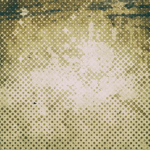 Green grunge paper background with halftone patterns.