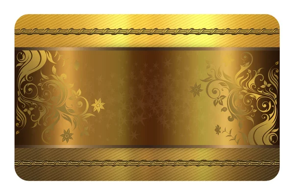 Gold business or gift card template.