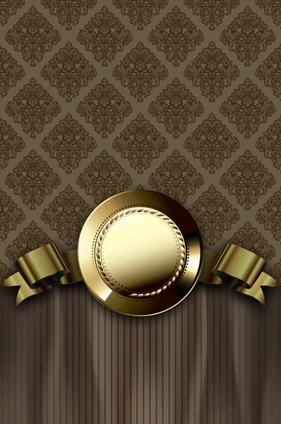 Vintage background with decorative patterns and frame.
