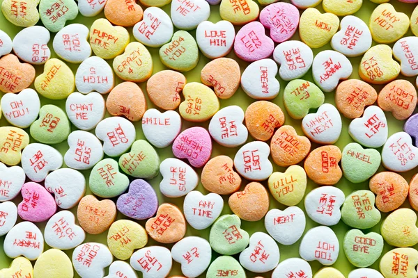 Heart candies background