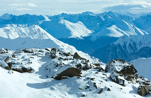 Silvretta Alps winter view (Austria).