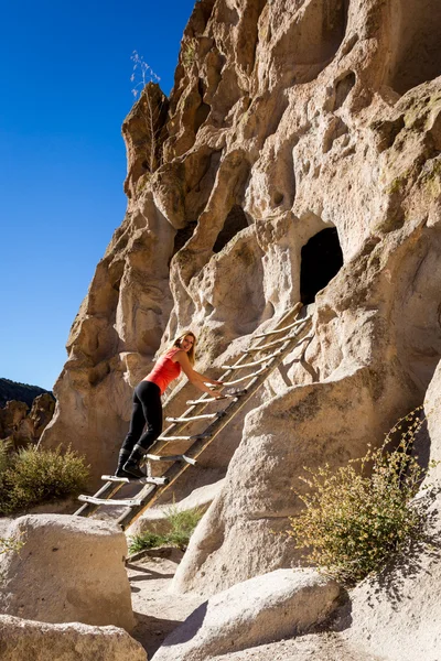 Visiting the ancient ruins in Bandelier National Monument