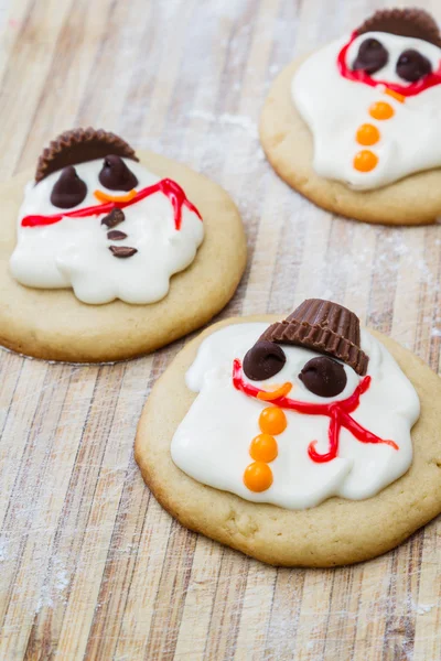 Melted snowman cookie