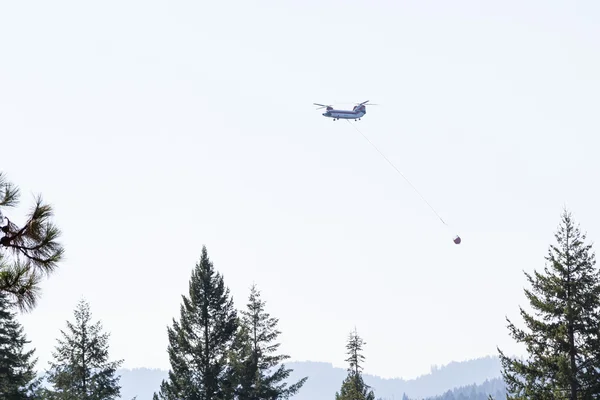 Chinook helicopter fighting fires