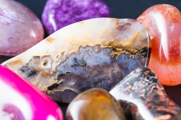 Polished stones in a pile