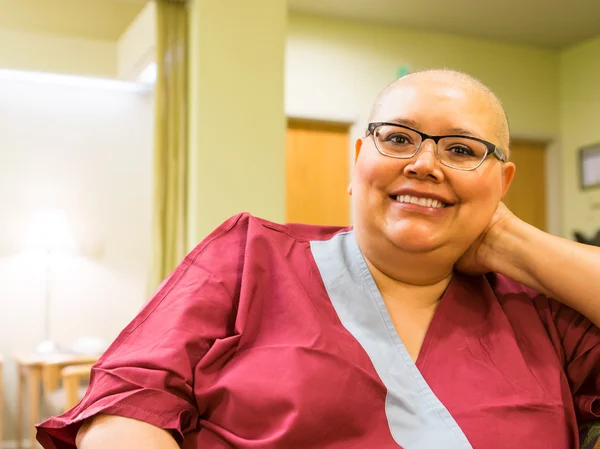 Female Wears Gown Awaiting Medical Care