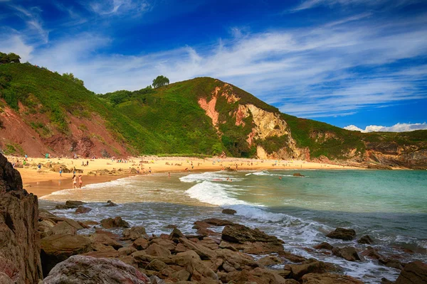 Beautiful landscape beach ocean in Asturias, Spain