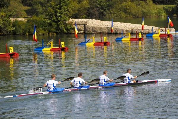 Participants in the European championship junior and youth kayak