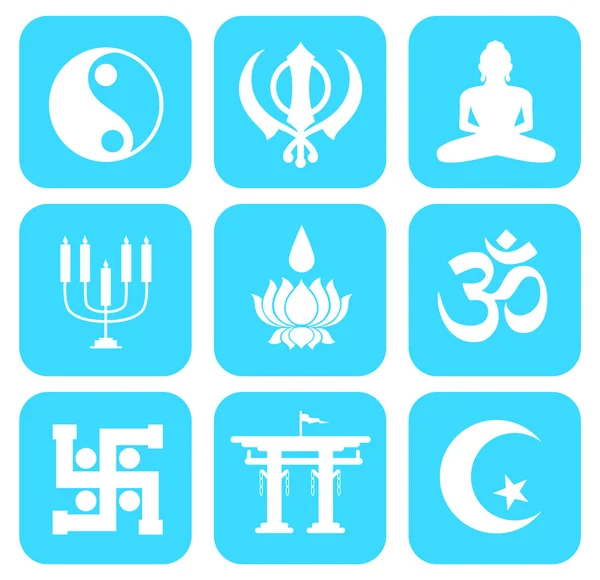Shape Icons Set of Religious Symbols