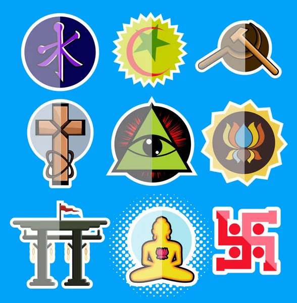 Set of Spiritual Religious Symbols
