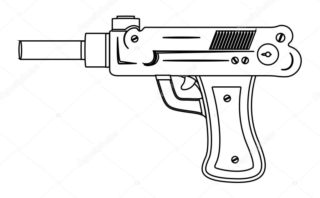 Modern Gun Vector Shape — Stock Vector © baavli 64553857