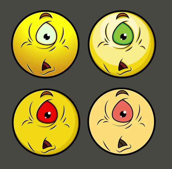 Upset One Eyed Alien Emoji Smiley Emoticon