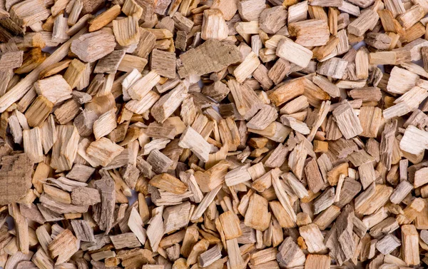 Alder wood chips for smoking foods closeup