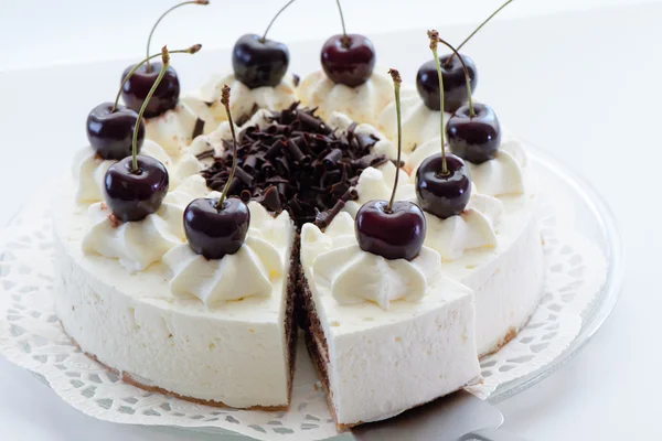 White black forest cake