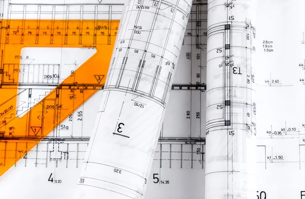 Architecture rolls architectural plans project architect blueprints