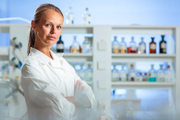 Portrait of a female researcher doing research in a lab