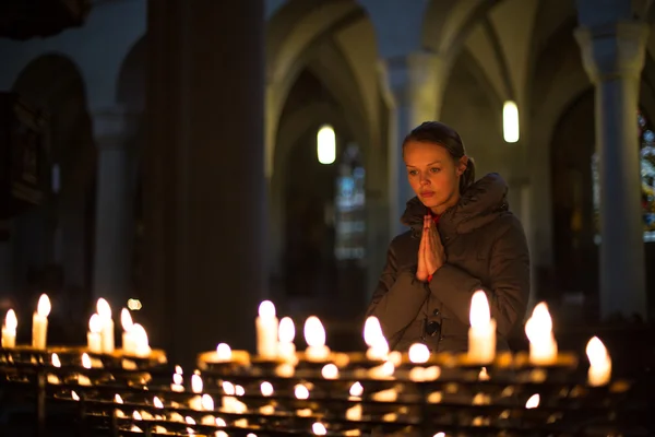 Young woman praying