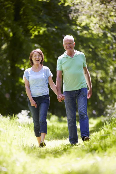Senior Couple Walking In Countryside