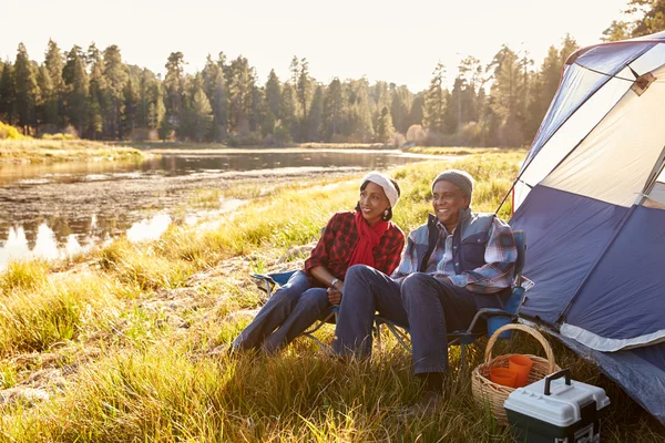 Senior Couple On Autumn Camping Trip